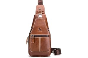 pundarika Skórzana torba na klatkę piersiową, męska, skórzana torba na ramię, biznesowa, czas wolny, torba crossbody, podróż, prac