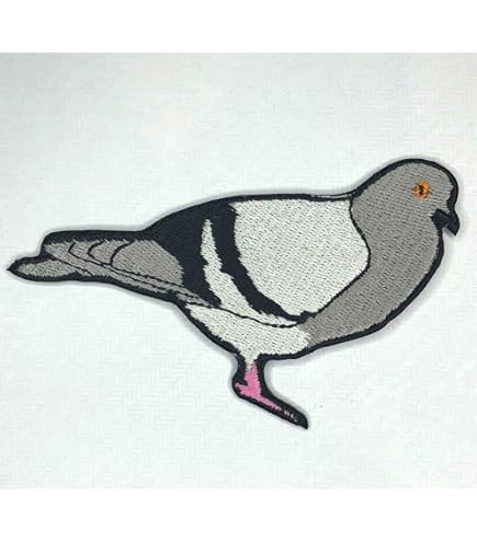 Rock Dove Pigeon Applique Patch - Embroidered Bird Badge 2.5" (Iron On - Foto 9
