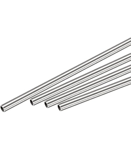 METALLIXITY Laiton Tube (9.5mm OD X 0.2mm Mur T X 300mm L) 4pcs, Droit