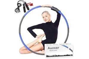 Auoxer Fitness Exercise Weighted hoops, Lose Weight Fast by Fun Way to Workout, Fat Burning Healthy Model Sports Life, Detachable and Size Adjustable Design