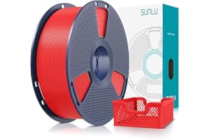 ‎SUNLU SUNLU PLA+ 2.0 3D Drucker Filament, Upgrade High Speed PLA Plus 2.0 Filament 1.75mm, Hohere Schlagzähigkeit & Festigkeit, 50-600mm/s Schnelldruck, 1kg Spule, Rot