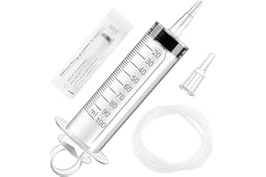 VooGenzek 100ml Strumento di Misurazione del Liquido, Tubo di Riempimento di Plastica con Tubo PVC 130cm Flessibile, per Laboratori, Erogazione di Liquidi e Irrigazione, in Involucro Individuale