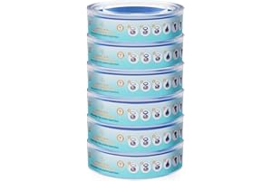 6 Pezzi Ricarica Mangiapannolini, PARPAT Ricariche Per Secchio Pannolino Tenuta Stagna Antiodore Compatibile con Mangiapannolini Angelcare Maialino Foppapedretti & Litter Locker II