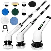 Seseno 9 in 1 Electric Spin Scrubber, Cleaning Brush Scrubber for Home, 300RPM/Min, 8 Replaceable Brush Heads, 3 Adjustable S