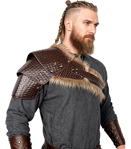 Middeleeuwse Viking PU Lederen Schouder Armor Gladiator Knight Samurai Pauldrons Steampunk Gothic Spaulders Armour Cosplay Kostuum