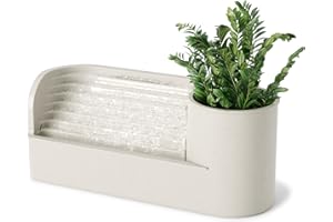 Umbra Table, Indoor Fountain with Integrated Shelf, Polypropylene, Beige, Standard Size