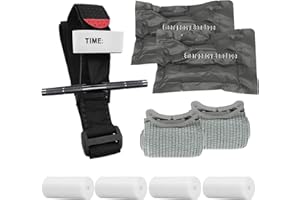 FIHODONE Zestaw pierwszej pomocy do aktywności na świeżym powietrzu, bandaże pierwszej pomocy, materiał opatrunkowy, taktyka kompresyjna do hemostazy, elastyczna opaska uciskowa, narzędzie ratownicze