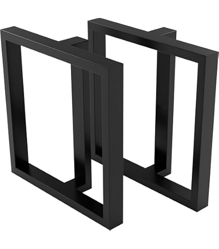 salon tafelpoten - metaal Stalen U poten - zwart - per SET (2 stuks) - koker: 10x10 cm - breedte: 56 cm - hoogte: 41 cm- zwarte salon U-tafelpoot