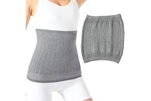 XPEX 1 Pezzi Fascia Lombare Riscaldante, Fascia Lombare Lana, Fascia Lombari Da Donna Invernale Scalda Schiena In Cashmere,Fascia Scalda Lombare Per Donna Donna (Grigio,60-75Kg)