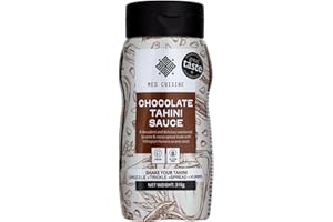 Med Cuisine Chocolate Tahini Spread - Vegan Sesame Paste with Cocoa Powder - Vegan 100% Natural Tahini - Ground Toasted Sesame Seeds - Gluten-Free - Keto and Paleo Friendly – Superfood Spread 310g