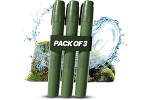 Joypur Filtri d'Acqua da Campeggio, Depuratore d'Acqua per Sopravvivenza all'aperto, Sistema di Depurazione d'Acqua Portatile, Depuratore d'Acqua di Emergenza per Escursionismo e Viaggi.(verde*3)