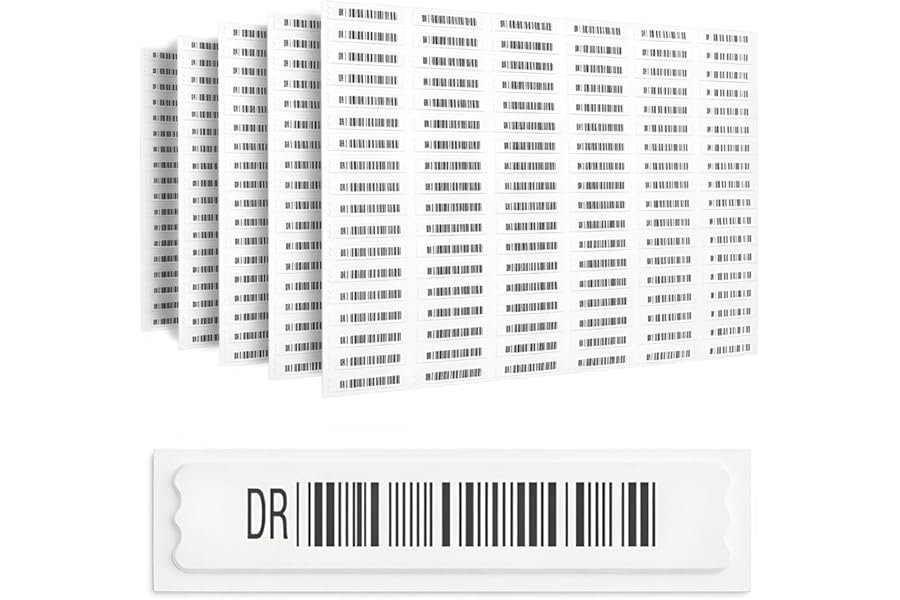 Resteq AM 58kHz Acousto-Magnetic Security Labels, Anti-Theft Stickers, White, High Sensitivity, 5000 Pack
