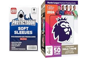 BOOGHE Topps Premier League 2025/26 Super Tin #2 (Hall of Fame Series) | Includes 50 cards plus 3 Hall of Fame Icons | Trading cards + 250 Protectodon Card Sleeves