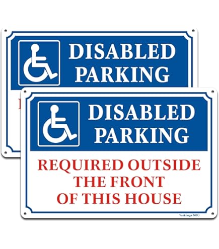 Disabled Parking Sign - 3mm Aluminium Sign 300mm X 200mm - View #12