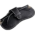 POSICHE Portable Eyeglass Case Portable Glasses Bag Creative Glasses Box Anti-Stress Sun Glasses Storage Bag Men & Women Myopia Glasses Protective Cover, Ultra-Fine Leather Soft & Protective
