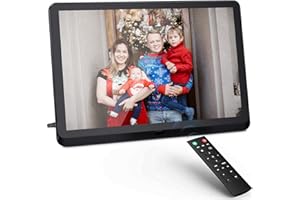Fambrow Digital Photo Frames 10 inch 1920x1080 HD IPS Screen All in One Digital Picture Frame Photo/Music/Video/Calendar/Clock with Remote Control, Use USB/SD Card, Non WiFi
