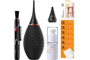 K&F Concept 10-i-1 kamerarengöringssats linspenna, raketluftblås förlängning, kort munstycke, mikrofiberrengöringsduk, vätka