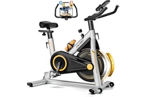 ‎CHAOKE Heimtrainer Fahrrad mit App, CHAOKE Profi Ultra-Leiser Indoor-Hometrainer mit Magnetwiderstand, Ergometer Heimtrainer mit V-Stabil-Basis, Superweichem und Atmungsaktivem Sitz, Bis 160KG