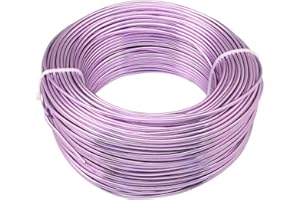 PH PANDAHALL Pandahall - Filo di alluminio da 55 m, spessore 2 mm, per lavori manuali fai da te, creazione di gioielli (prugna)