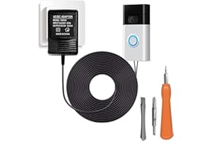 BAYINBROOK Doorbell Transformer Wired Adapter 18V/500mA, Power Supply Adapter Transformer Cable for Doorbell Wired, Doorbell Camera Power Supply Adapter, Smart Home Accessories, 8m Cable