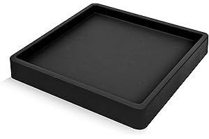 Prime Garden® CONCAVE Plataforma cuadrada/redonda, resistente a la intemperie, posavasos con ruedas, ayuda de transporte para plantas, ruedas (45 x 45 cm, antracita)