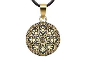 EUDORA Harmony Ball Angels Caller Gravidanza Ciondolo Collana per Donna, Bola Messicana Maternità Morher's Day Gioielli Regalo per Mamma Moglie, 114cm+76cm