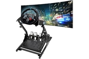 UNICVIEW Lenkradständer für G29 G920 G923 inkl. Schaltgetriebe, Thrustmaster T150 T500 T300 TX TH8A, Clubsport, komplett verstellbar, faltbar