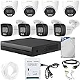 SINLOE 8 Channel 1080P Full HD DVR 2MP Night Color 4 Dome + 4 Bullet, 1TB Hard Disk Full Combo Set
