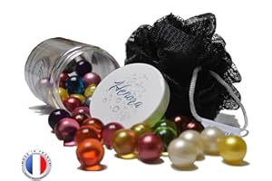 HENORA Coffret 36 perles de bain naturelles bombes huile de soja SANS PARABEN 12 parfums Fleur de bain pour une peau douce, lisse et parfumée. Cadeau anniversaire ou Noël femme, fille