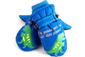 FitTrek Skihandschuhe Kinder Baby - Winterhandschuhe Fäustlinge Kinder Wasserdicht- Winter Handschuhe Jungen Mädchen für 3-12 Jahre