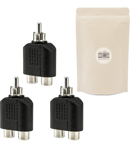 Adaptout 5 Accoppiatori RCA Femmina-Femmina – Prolunga Audio/Video – Metallo E ABS