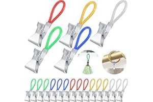 GOTRUST Clip per Asciugamani Cucina, 20PCS Clips per Strofinaccio in Metallo, Clip per Appendere il Panno, Clip Asciugamano Colorato Multifunzione per Bagno Case Cucine e Armadi