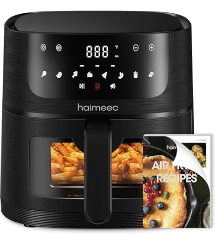 Boston Tech. Master Fryer Air Fryer, 5 L, 1500 W, 5 Programs, LED Display, Touch Control, Adjustable Temperature, PFAS-free Ceramic Coating, 35% More Space, Timer, Very Quiet