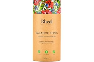 Rheal Balance Tonic, 150g (30 Servings), Organic Women’s Health & Cycle Support Powder with 500mg KSM-66® Ashwagandha, Adaptogenic Superfood Blend for Stress Relief & Hormonal Balance
