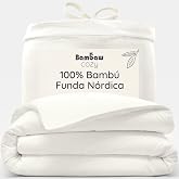 Bambaw Bamboo Duvet Cover 220 x 240 cm, for 150/160 cm Beds, Cold Sheets for Summer and Winter, Soft Bamboo Bed Linen, Anti-D