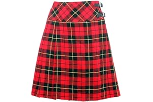 The Scotland Kilt Company Ladies Scottish 20” Knee Length Kilt in Wallace - Adjustable Leather Buckle, High Rise, Flattering Fit Skirt