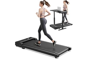 CAZVIAN Walking Pad Laufband für Zuhause - Home Office Laufbänder Under Desk Schreibtisch Laufpad Leise Tragbares Kompakte Gehband Klein Mini Treadmill LED-Anzeige Tretmühle Remote Control