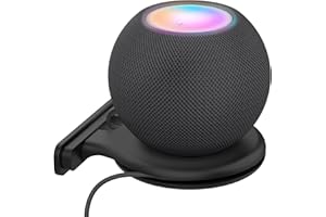 AHASTYLE HomePod Mini - Soporte de pared ABS [gestión de cables integrada] Soporte estable para HomePod Mini [necesita taladrar] (negro-1 unidad)