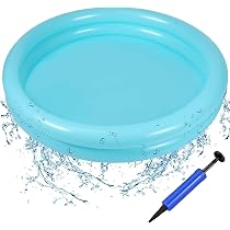 Pataugeoire à rayures vintage pour enfants – Piscine gonflable pour bébé avec fond à bulles de sécurité, 2 anneaux, pour intérieur et extérieur, filles, garçons, jardin (vert