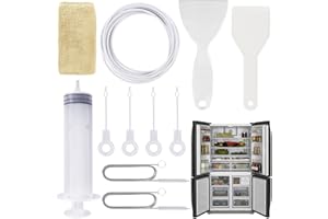 Bomtop 11 Stück kühlschrank reinigungsset, kühlschrank abflussloch reinigungsset, kühlschrank reiniger abflussloch, Kühlschrank Abfluss Reinigung, Kühlschrankbürsten Reinigungsbürste