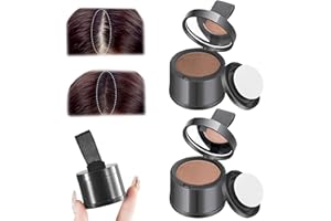 HOVEELUTY 2 piezas Magic Root Cover Up Root Touch Up Powder Hairline Powder para mujeres Marrón oscuro y marrón claro Corrector de pérdida de cabello Resistente al agua y al sudor Polvo para adelgazar Mujeres H