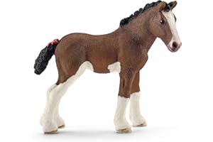 schleich 13810 Źrebię rasy Clydesdale, od 3 lat, FARM WORLD - figurka, 3 x 9 x 8 cm