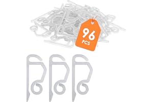 ‎SPETEBO Spetebo Dachrinnenhaken für Outdoor Lichterketten - 96 Stück - Kunststoff Dachrinnen Halterung für Außen - Haken für Befestigung von Lichternetz Lichtschlauch an der Dachrinne 96er Set