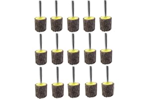 FEIHU Mola a Lamelle 20X25x6mm.Grana 80 1/4 di Pollice. La mola è adatta per pulire ruggine/sbavature di saldatura/prodotti in legno. Flap Wheel Adatto a tutti gli utensili elettrici/tornio (25 pezzi)