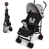 TORAL Florida Lightweight Baby Stroller with 5 Positions Reclining Backrest, XL Hood, 3-Point Belt, 8 Wheels, Baby Stroller f