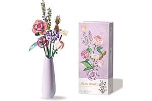 MEIEGOU Flower Bouquet Building Kit Sets, Artificial Flowers suitable for Decorative Home Accessories, 547 PCS Botanical Collection, DIY Flowers Bouquet Building Creative Gift (Not Compatible with Lego)