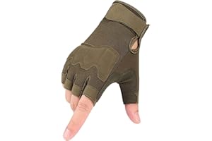 GRTE Gants Tactiques Demi-Doigts Hommes Femmes Gants sans Doigts Antidérapants pour Sports De Plein Air Cyclisme Moto Randonnée Escalade Camping Chasse Course À Pied