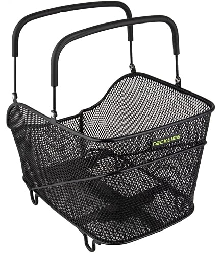 Racktime Weidenkorb BaskIt Willow – 20 Liter, Kunststoff-Korb Im Naturlook, Für Fahrrad-Gepäckträger