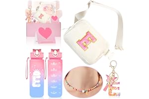 AWFRKY Initial Cross Body Bag Fanny Pack, Personalized Gifts Sets for 4 5 6 7 8 9 10 11 12 13 Year Old Girls, Birthday Teenage Girls Gifts for Teen Girl Kids Daughter Granddaughter (E)