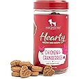 Hearty by Heads Up for Tails - Chicken & Cranberries Dog Biscuits for Adult Dogs & Puppies | Chicken Biscuits, Protein-Rich & Gluten-Free | No Artificial Preservatives | 320 gm